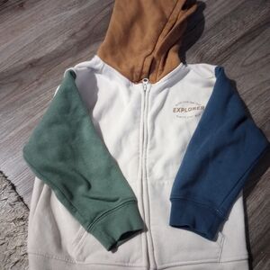 Kids Explorer Hoodie - White, Green, Blue, and Brown